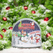 Familia de Personalizados del Globe de Nieve Navid