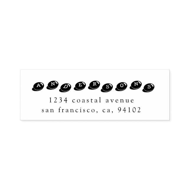 familia de playa de guijarros Sello de dirección d (Diseño)