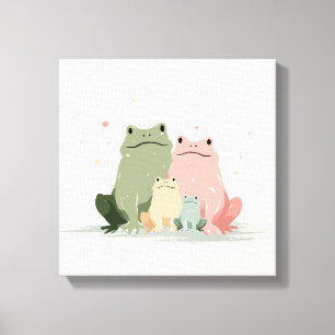 Familia de Ranas – Arte Animal Caprichoso y Lindo