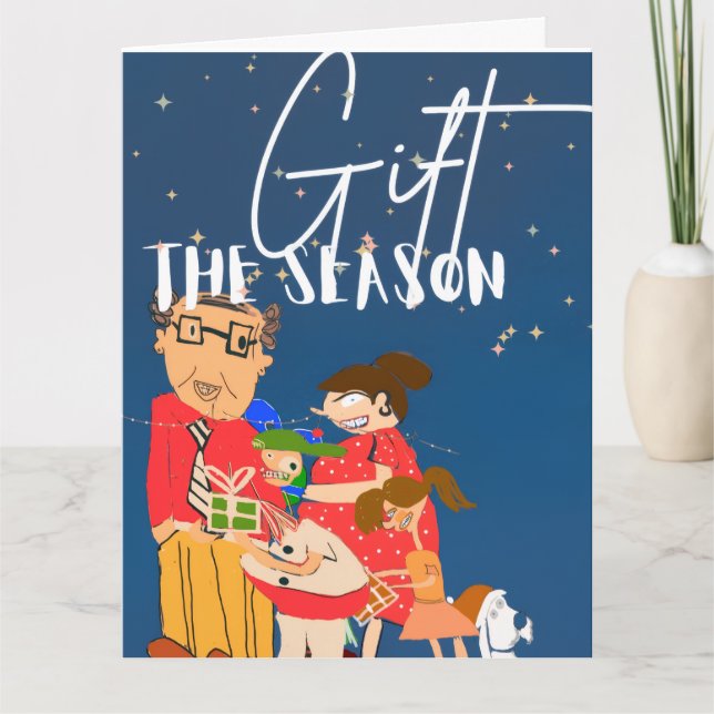 Familia de tarjetas de Navidades grandes (Anverso)