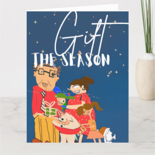 Familia de tarjetas de Navidades grandes