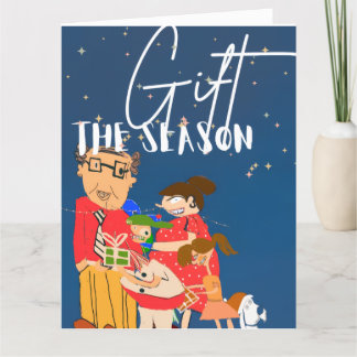 Familia de tarjetas de Navidades grandes