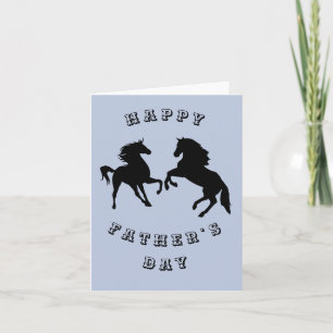 Familia de tarjetas del día del padre Caballos su 