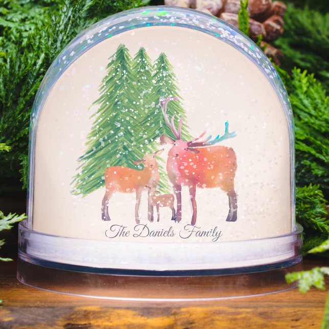 Familia de venados de Navidades personalizados (Subido por el creador)