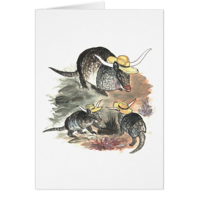 Familia del armadillo del vaquero (Frente)