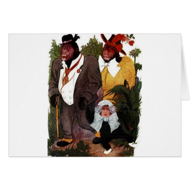 Familia del mono - chimpancé del bebé (Anverso (Horizontal))