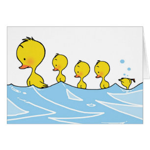 Familia del pato de la natación