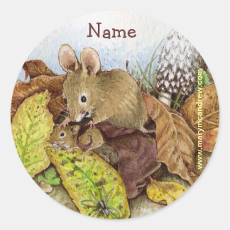 Familia del ratón en los pegatinas del personaliza
