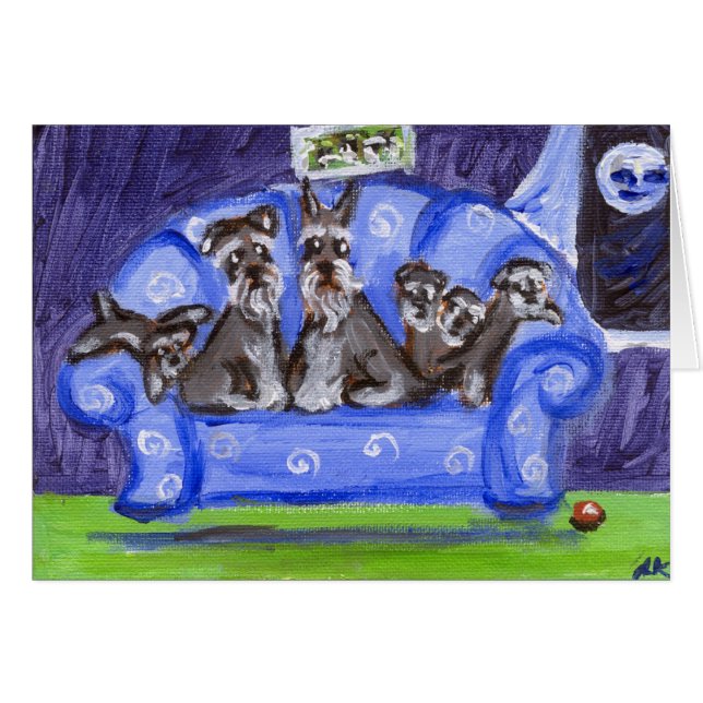 familia del sofá del schnauzer (Anverso (Horizontal))