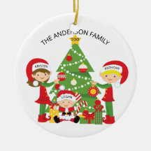 Familia dulce de ornamento personalizado de 3