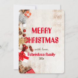 familia elegante de Navidad de madera personalizar