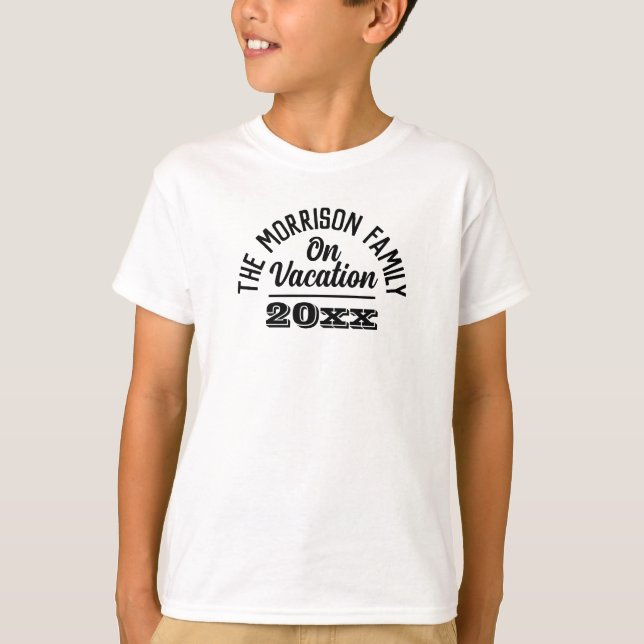 Familia en la camiseta de vacaciones (Anverso)