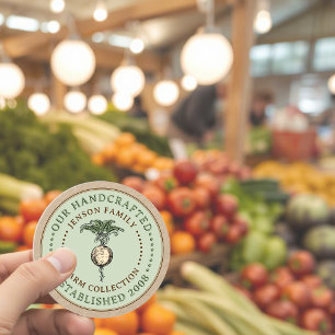 Familia Farm Produce Etiqueta Turnior en Logotipo 