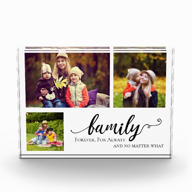 Familia Forever 3 collage de fotos cita dulce madr (Anverso)