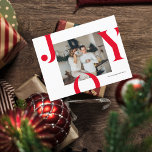 Familia fotográfica de navidades | Tarjeta postal<br><div class="desc">Familia fotográfica de navidades | Alegría roja</div>