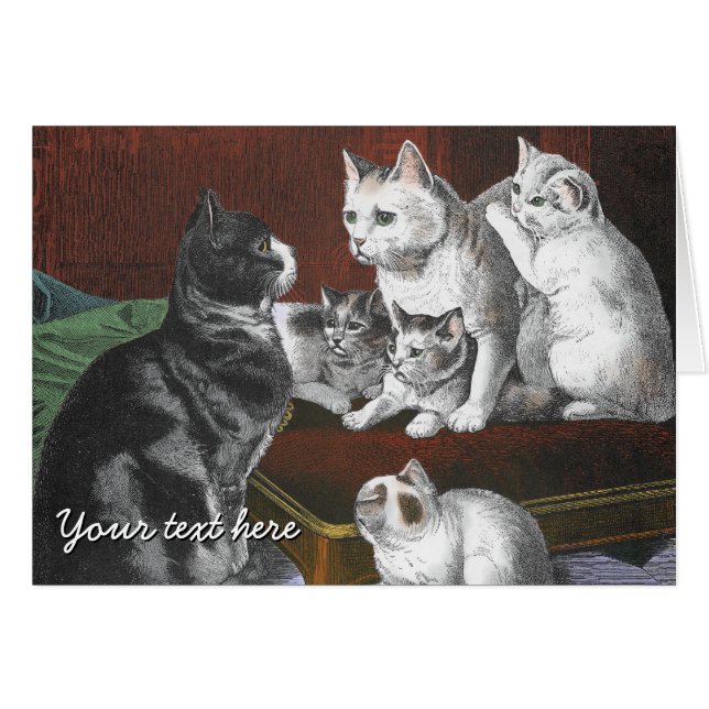 Familia Gato Vintage (Anverso (Horizontal))
