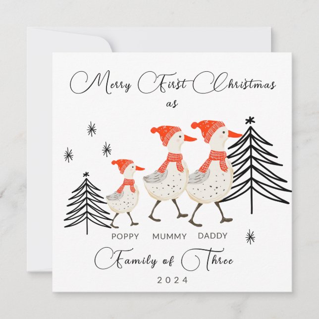 Familia Geesa Cuta de la Primera Navidad (Anverso)