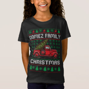 Familia Gómez Navidades feos Sweater Red Truck Fun