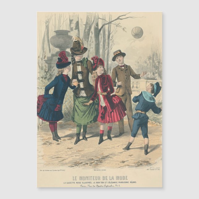 Familia Infantil Vieja Victoriana (Anverso)