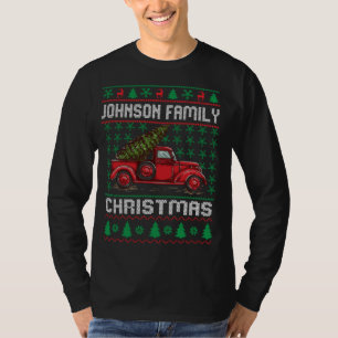 Familia Johnson Navidades feos Sweater Red Truck F