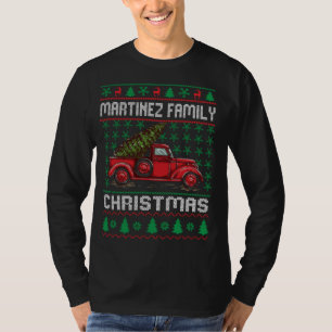 Familia Martinez Navidades feos Sweater Red Truck 