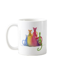 Familia mezclada de 5, taza del arte de la