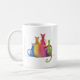 Familia mezclada de 5, taza del arte de la