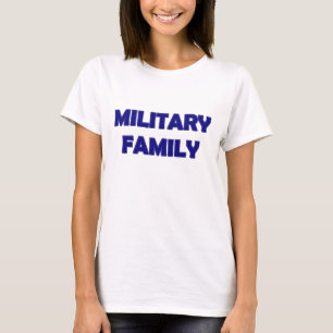 Familia Militar, azul - camiseta para damas