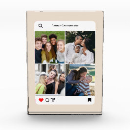 Familia moderna 4 fotos estilo instagram simple