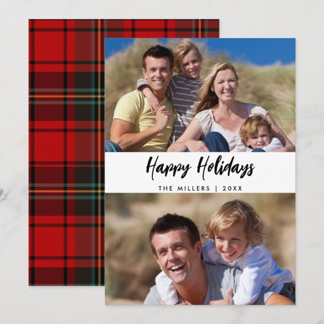 Familia navidad Dos Fotografías (Anverso / Reverso)
