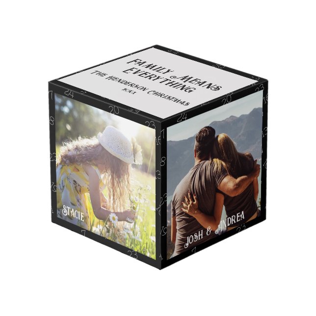 Familia navidades Foto Cubo 4 Foto, Cuenta regresi (Angulo Anverso)