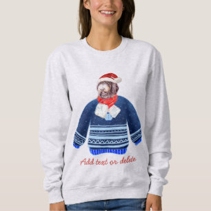 Familia Newfypoo Navidad Suéter Feo de Navidad Per