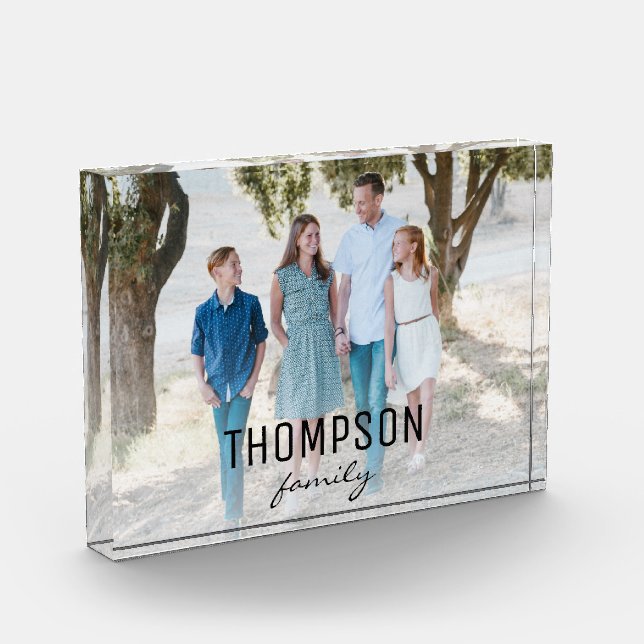 Familia Personalizada 1 Foto Superposición de nomb (Izquierda)