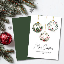 Familia Personalizada Navidad Moderna Acuarela Ver