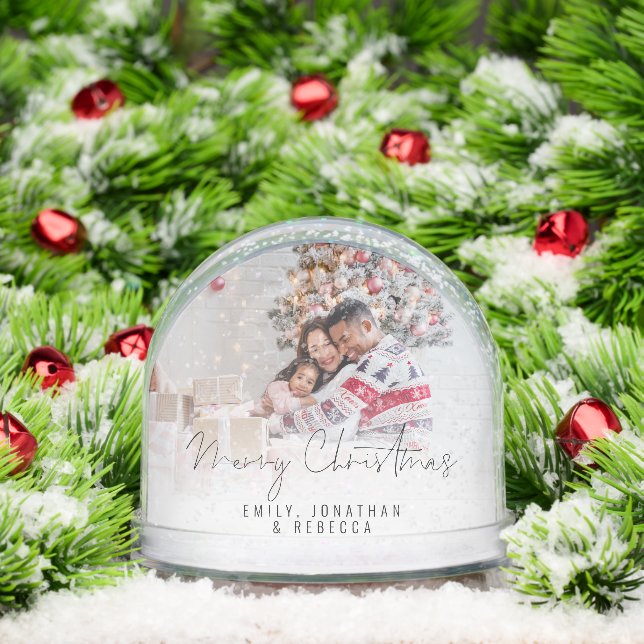 Familia personalizado 2 fotos Feliz Navidad (Navidad)