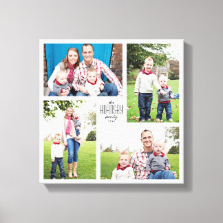Familia Personalizado cuadrada - Lienzo de 4 fotos