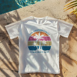 Familia Personalizado Cute Beach Sunset Palm Trees<br><div class="desc">Esta bonita camiseta trinitosa con manga tropical de palmera es perfecta para un viaje en primavera con sus amigos universitarios o para unas divertidas vacaciones en barco de crucero con la familia. Personaliza un juego de camisetas personalizadas para que tu grupo se desplace a la playa o para una reunión...</div>