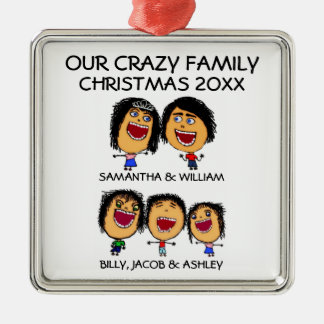 Familia personalizado de cinco ornamentos