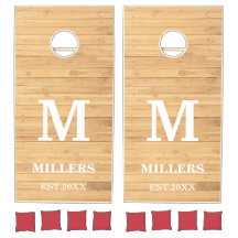Familia Personalizado de Madera Rústica Monograma 