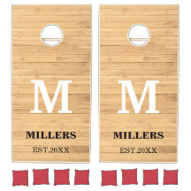 Familia Personalizado de Madera Rústica Monograma 