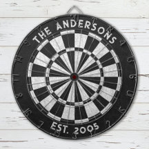 Familia personalizado Nombre tablero blanco negro