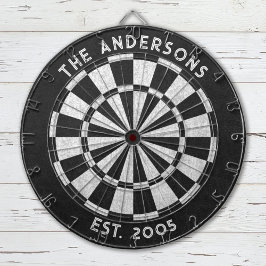Familia personalizado Nombre tablero blanco negro