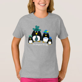 Familia Pingüino divertida de 4 camisetas Navidade