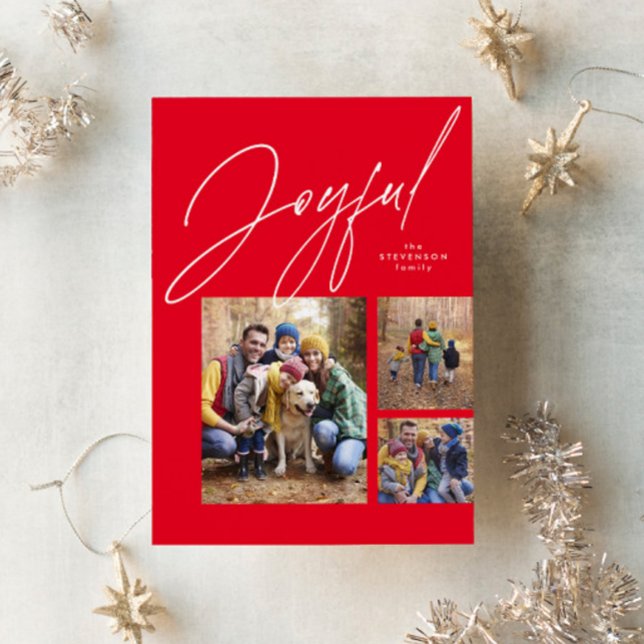 Familia roja de tres alegre Navidad (Subido por el creador)