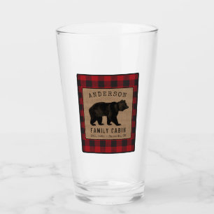Familia Rustic Bear Cabina Red Buffalo Plaid Burla