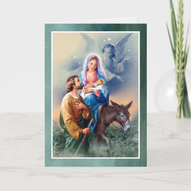 Familia santa religiosa 2 de las tarjetas de (Anverso)