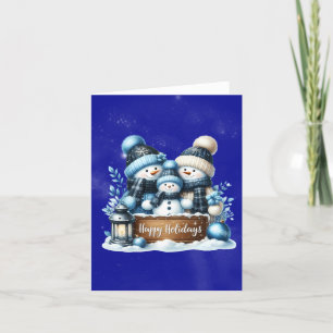 Familia Snowman vestida como navidad