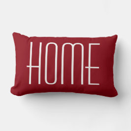 Familia y almohada lumbar roja 13" del hogar X 21