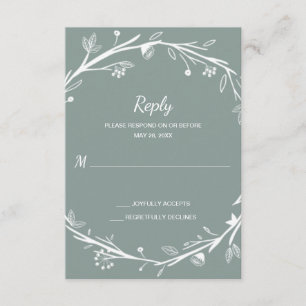 Familias con cama de matrimonio Wreath Verde RSVP