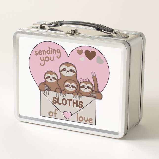  Family of Sloths with Envelope, Heart and Text (Anverso)